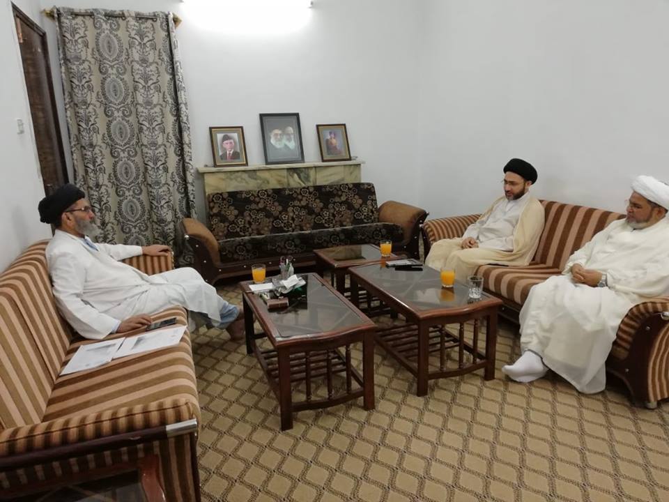 قائد ملت علامہ ساجد نقوی سے علامہ شبیر میثمی اور علامہ شہنشاہ نقوی نے ملاقات کی