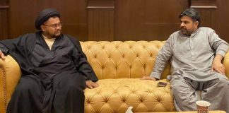 علامہ ناظر عباس تقوی کی وزیر بلدیات ناصر شاہ سے ملاقات و تعزیت