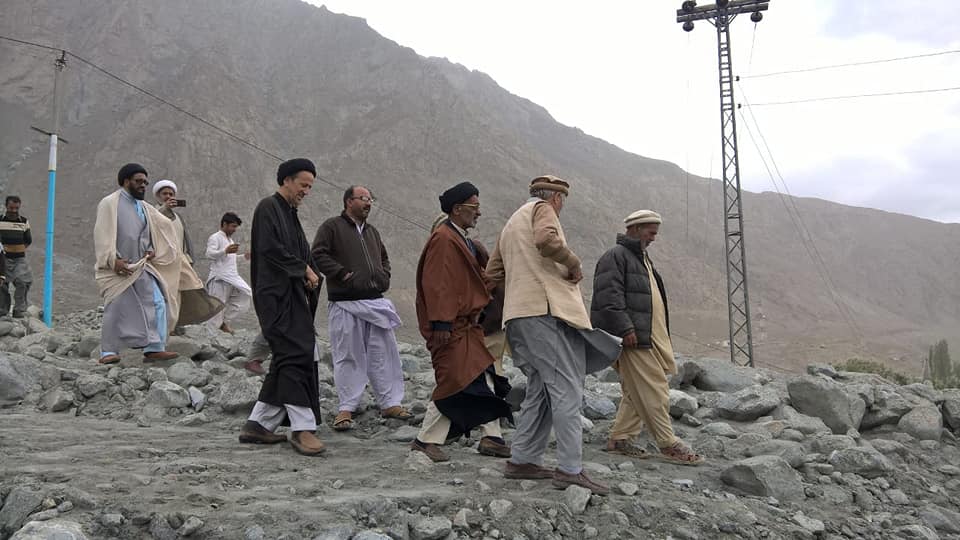 اسلامی تحریک پاکستان گلگت بلتستان کے رہنماوں کاشگر کے سیلاب زدہ علاقے کا دورہ۔
