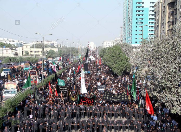اربعین امام حسین: پاکستان کے سب سے بڑے شہر کراچی میں لاکھوں افراد جلوس عزا میں شریک