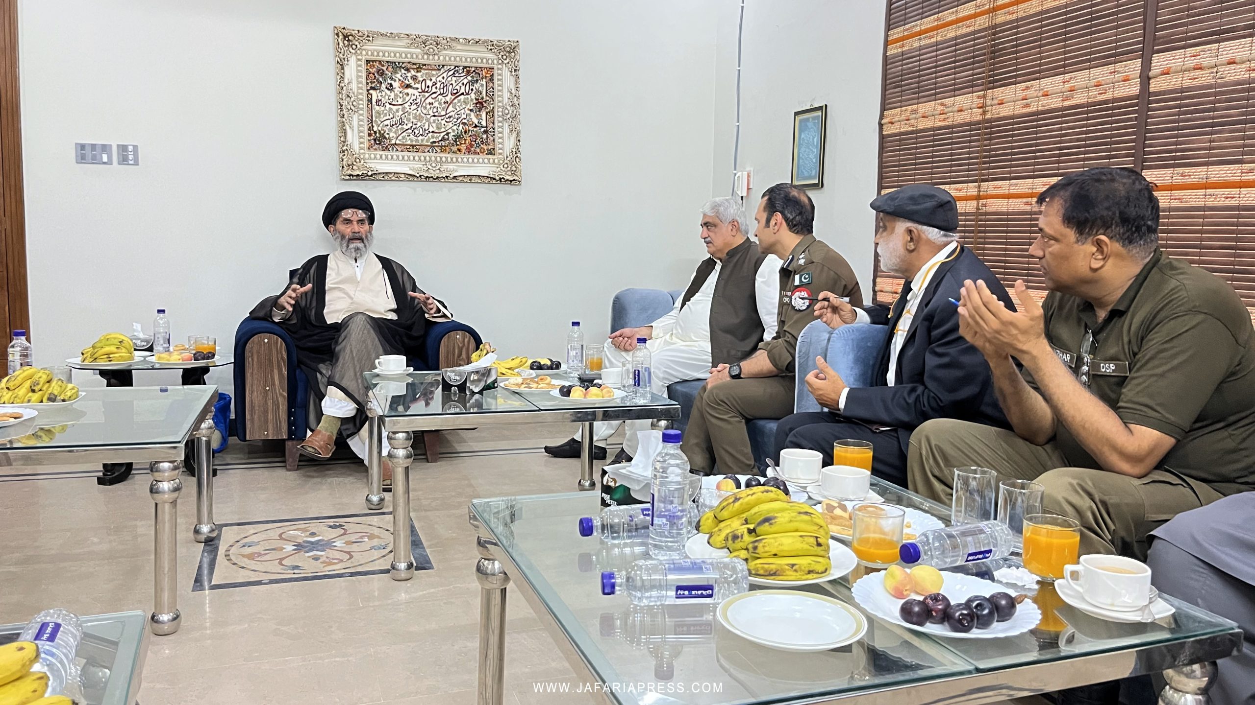 قائد ملت جعفریہ پاکستان سے صوبائی وزیر صحت پنجاب اور سٹی پولیس آفیسر راولپنڈی کی ملاقات