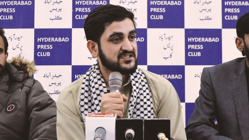 مرکزی صدر جے ایس او پاکستان سید فتح محمد رضوی محرم الحرام 1448 کے حوالے سے خطاب کرتے ہوئے