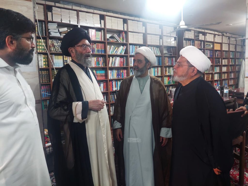 قائد ملت جعفریہ پاکستان آیت اللہ سید ساجد علی نقوی مرکز آثار برصغیر مآب پہنچتے ہوئے