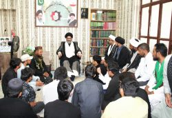 جامعہ جعفریہ جنڈ کے طلاب کی قم میں قائد ملت جعفریہ پاکستان آیت اللہ سید ساجد علی نقوی سے ملاقات