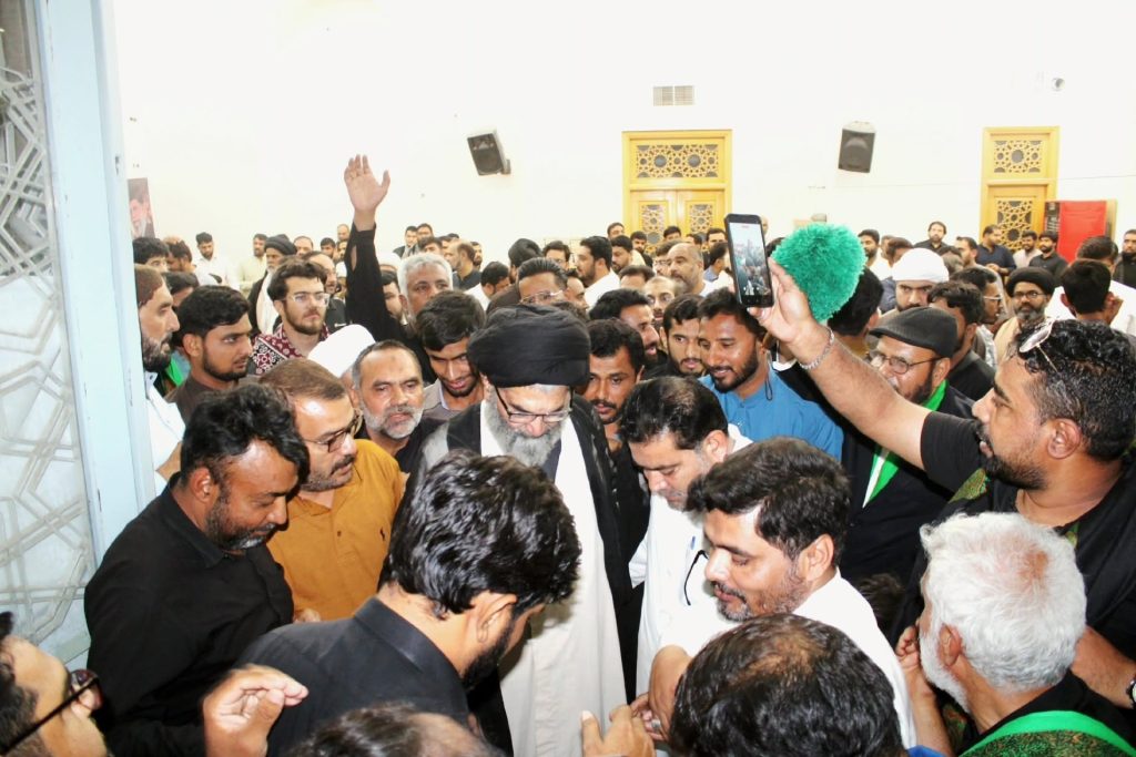 قائد ملت جعفریہ پاکستان آیت اللہ سید ساجد علی نقوی شبستان حضرت ابو طالبؑ قم میں شہید حسن ترابیؒ کی مجلس ترحیم و تجلیل میں شریک