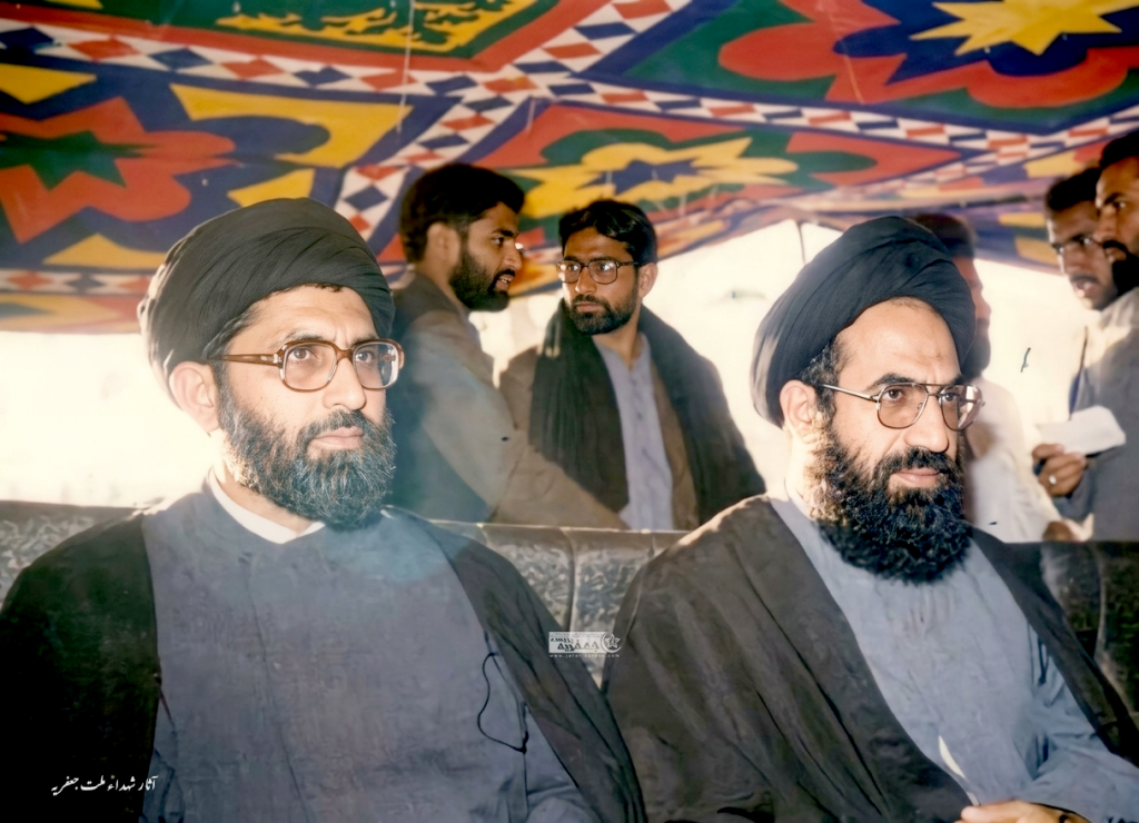 شہید قائد علامہ عارف حسین الحسینیؒ کی نایاب تصویر ہمراہ قائد علامہ ساجد نقوی