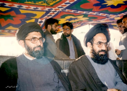 شہید قائد علامہ عارف حسین الحسینیؒ کی نایاب تصویر ہمراہ قائد علامہ ساجد نقوی