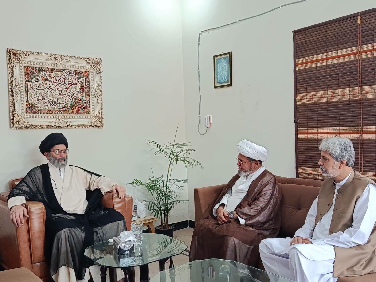 آیت اللہ سید ساجد علی نقوی سے علامہ ڈاکٹر شبیر حسن میثمی اور زاہد علی آخونزادہ کی ملاقات